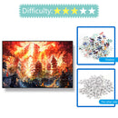 1000pcs DIY Paper Jigsaw Flame Tower Puzzle Toys Educational Picture Decor