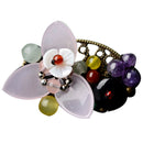 Ethnic Style Jewelry Retro Glass Flower Brooch Diy Personality Temperament