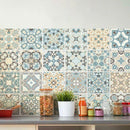 24pcs Waterproof Tiles Mosaic Wall Stickers Kitchen Bathroom Adhesive Decor A