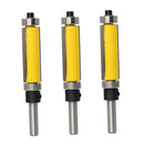 3pcs Woodworking Flush Trim Pattern Router Bit - 1/4 Shank Dia. Cutter Edge