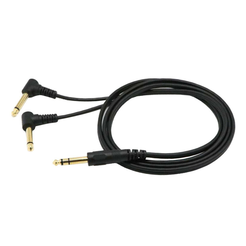6.35mm Male to Dual Male Plug Stereo Audio Cable Adapter 59" Length Cord