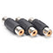 5pcs Female RCA Audio/Video AV Cable Cord Extension Adapter Connector Plug 3CAU