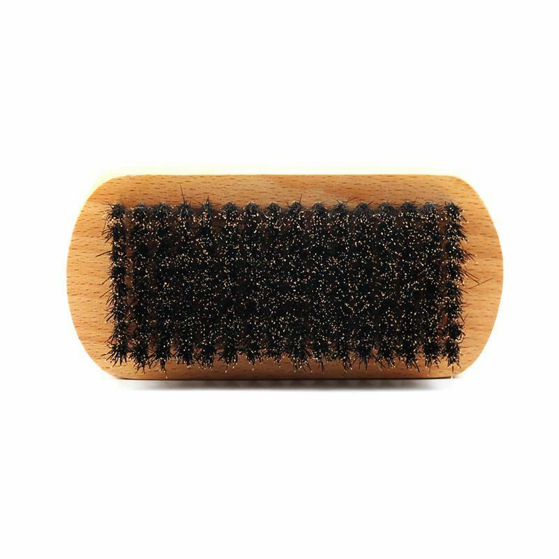 Blue Zoo Men Boar Hair Bristle Beard Brush Shaving Comb Face Massage Handma L8H5