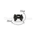 Fashion Black Rhinestone Crystal Bowknot Bow Tie Adjustable Ring Jewelry  Z
