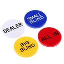 4pcs/set Dealer Button + Little & Big Blind All In Poker Chip Casino Quality