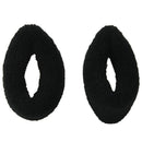 2.4" Width Solid Black Elastic Ponytail Holder Hair Tie Band 2 Pcs U6U8