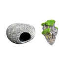 Aquarium   Tank Decor Ornament Floating Rock+Stone Breeding Cave Combo