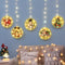 LED Star Christmas Light Hanging Round Santa Claus Fairy Lamp with Suction