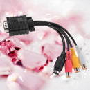 VGA to S-Video 3 RCA Composite AV Out Converter Adapter Cable for Laptop PC Pro