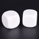 10pcs 16mm blank white can write dice counting cubes DIY rounded gaming dice M&O