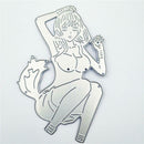 Metal Cutting Dies Stencil for DIY Scrapbooking Photo Album Struggling Girl