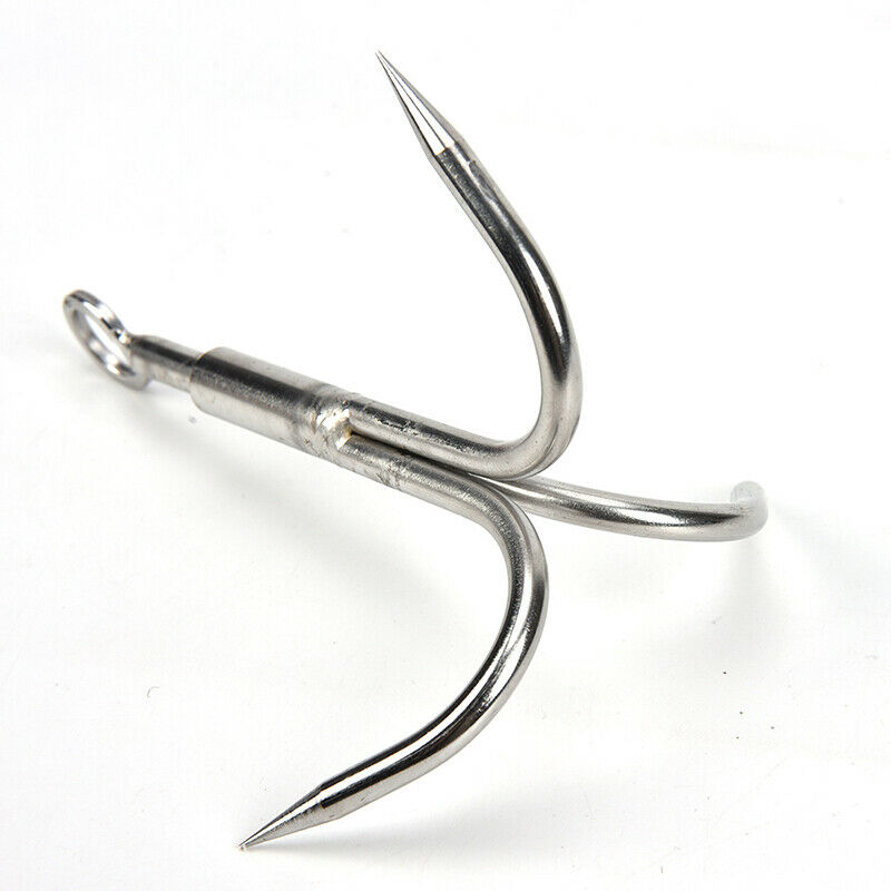 1pc 3 Claws Grappling Hook Climbing Survival Carabiner Tool Stainless SNWG`US