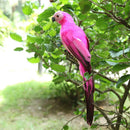 4PCS Parrot Statue Ornament Tree Standing Animal Sculpture Home Decor 35cm