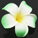 Barrette hair clip with foam frangipani for girls women - Green