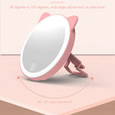 Portable Led Lighted Makeup Mirror Vanity Compact Women Pocket Mirrors Vani P7C7