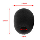 10pcs/Pack Mini Size Headset Microphone Protective Sponges Cover Black