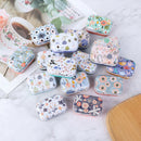 Mini Flower Tin Trinket Coin Box Jewelry Storage Case Tinplate Small FloralS Gw