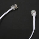 White RJ11 6P4C Modular Telephone Extenstion Lead Cable 6M 20ft M3Y8