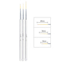 Pack of 3 Professional Nail Art Drawing Painting Pen Brush Detailer Liner Brush