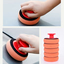 6Pcs Car Wash Wax Sponge Polish Pad Polishing Cleaning Applicator Pad Handle Ew