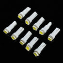 10x T5 LED Pure White Dashboard Gauge Wedge Instrument Panel Light Bulb74 1SMD