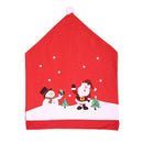 6Pcs Santa Claus Christmas Chairs Cover Cap Non-Woven Dinner Table Red Hat