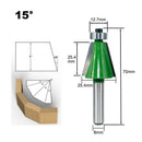 3Pcs 8mm Shank Chamfer Router Bits 15 22.5 30 Degree Milling Cutter for Woo