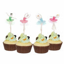 24 Pcs Ballerina Girl Cupcake Baby Birthday Party Decorations Cake Accessor L2S8