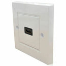 WHITE HDMI LEAD WALL PLATE FULL HD 1080p TV CABLE FACEPLATE SOCKET CONNECTO