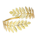 Swirl Leaf Shape Upper Arm Cuff Armlet Armband Bangle Bracelet  Golden