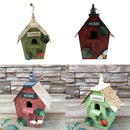 2 Pieces Natural Rustic Wooden Birdhouse, Small Hanging Birdhouse Outdoor,