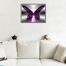 Round Diamond 5D Diy Diamond Embroidery Purple Butterfly Diamond Painting C K7D8