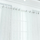 Floral Textured Grommet Sheer Curtain Window Voile Panel 39inchx98inch White