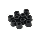 10Pcs 17 x 10mm Round Cabinet Black Rubber Instrument Case Feet Foot Circular M&