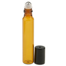 Refillable Aromatherapy Essential Oils Roll On Bottles, 6 Pack, Glass + Plastic