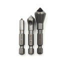 3pcs Bearing Steel Countersink Deburring Drill Bit Chamfering Power Cutting T3C