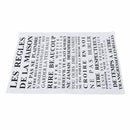 "House rules" of French version quote waterproof wall stickers home decor ,