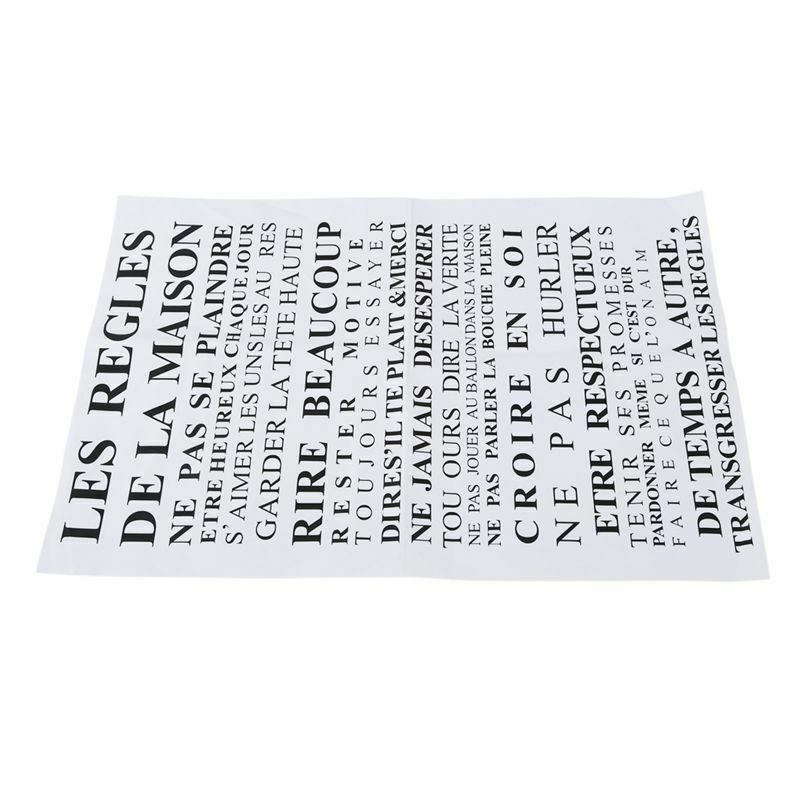 "House rules" of French version quote waterproof wall stickers home decor ,