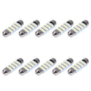 10 x 41MM 3528 12SMD Festoon Dome Map Car Interior LED Light Bulb Lamp 12V White