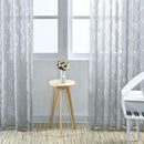Pair Window Curtain Sheer Voile Tulle Curtain Grey 100x250cm