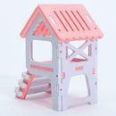 Pet Bed Nest Hamster House Wooden Climb Small Animal Pet Sleeping Cage(Pink