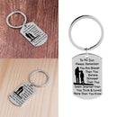To My Son/Love Stainless Steel Pendant Necklace + Keychain Gift Braver Stronger