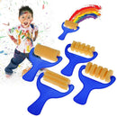4pcs Kid Yellow Sponge Brush Children Painting Drawing Graffiti Roller Tool