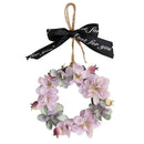 Mini Artificial Hydrangea Flower Wreath Door Spring For Front Wall Home Wedding
