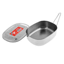 Oval Shape Bento Lunch Box Stainless Steel Mess Tin Canteen Food Container L