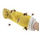 1 Pair Protective Bee Keeping Synthetic Leather Long Sleeves Glove 45*15c AJP