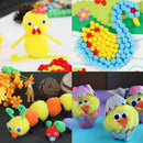 500Pcs Vibrant Colours Fluffy Small Craft Pompoms 18mm Purple