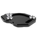 Black Side Stand Kickstand Extension Foot Plate Pad For BMW F800GS 2008-2014