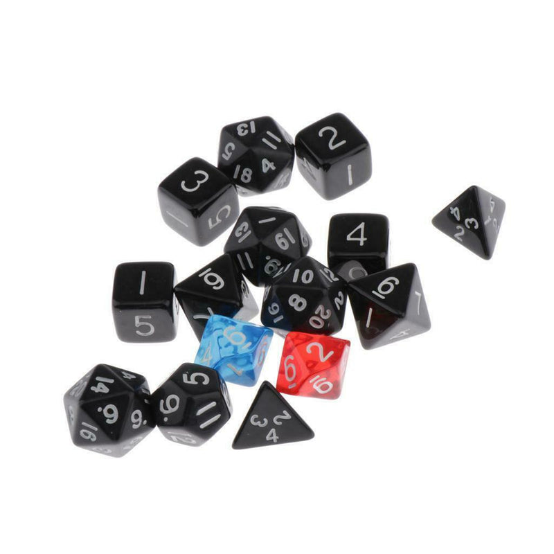 Polyhedral Dice TRPG Dice Acrylic For   Board Game 15pcs