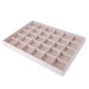 30 Grids Velvet Jewelry Display Tray Organizer Holder Storage Case Showcase